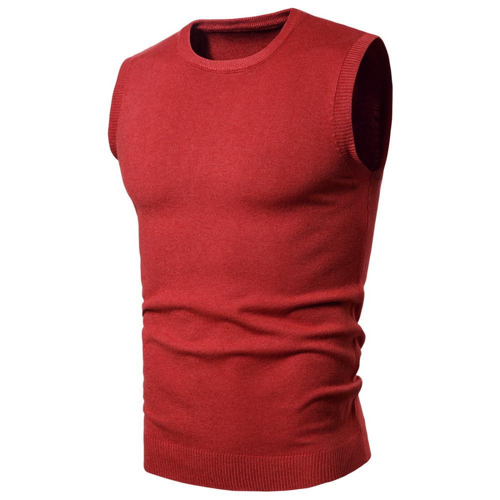 

2021 New Man Knitwear Mensolid Sweaters Pullovers 7wj1, Red