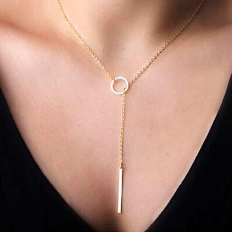 Pendant Necklaces Simple Bar Necklace Clavicle Chains For Women Femme 2021 Fashion Jewelry M3095-image-706146682