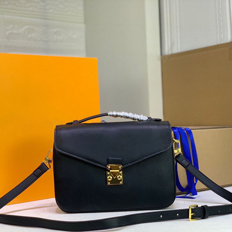 

luxury designer women shoulder bags messenger purses handbag wallet woman classic fashion style and a golden Buckle crossbody bag, Black