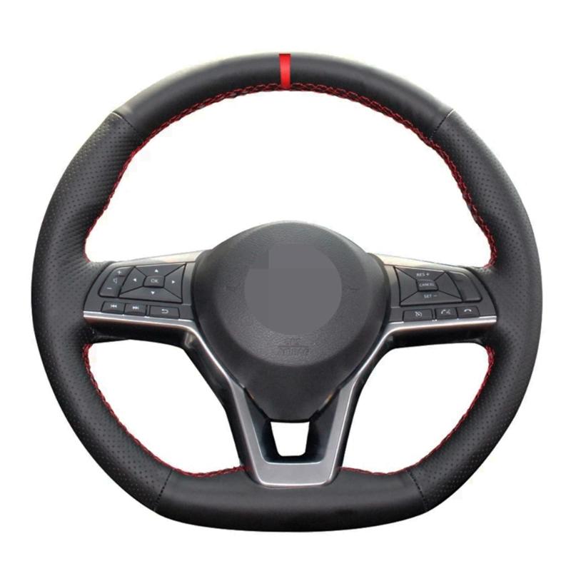 

Steering Wheel Covers Car Cover Soft Black Artificial Leather For Qashqai X-Trail Leaf Juke Micra Serena 2021 2021-2021 Altima