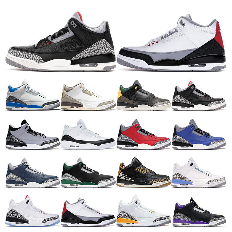 

Men Top Basketball Shoes 3s Pine Green Racer Blue Animal Instinct Unc Black Cement Tinker Fire Red Laser Orange Mens Sports Sneakers, 1 racer blue