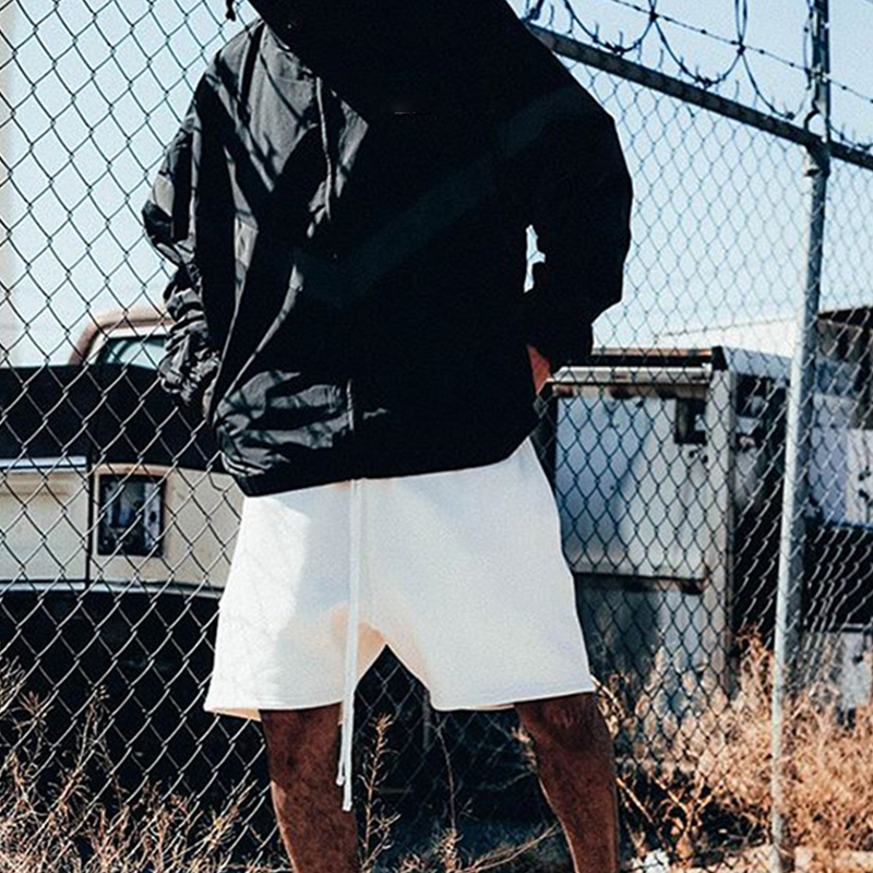 

Mens short pants high street drawstring elastic waist outdoor fitness sports leisure mesh breathable Pants 6 colors 24, Beige