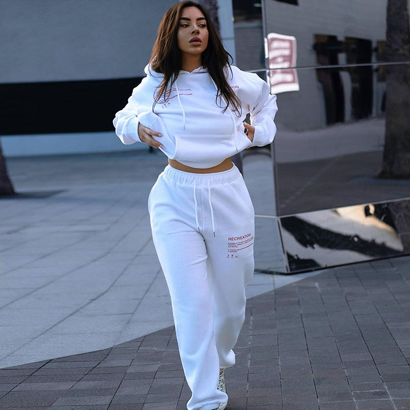 

Sweatpant Women Drawstring Elastic Waist Trousers Cotton Letter Printed Cargo Pants 2021 Leisure Homewear Gray White, Black;white