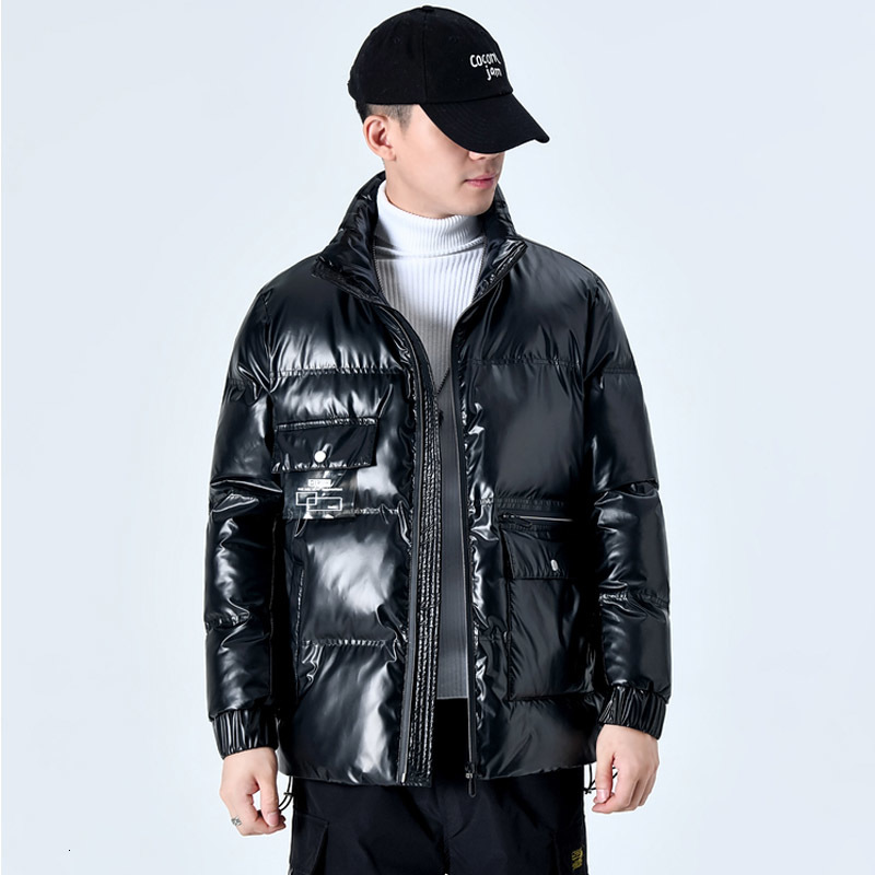 

2021 New High Quality Winter White Duck Thick Warm Hooded Outwear Coat Men's Down Jacket Plus Size M-5xl Sh0y, Black