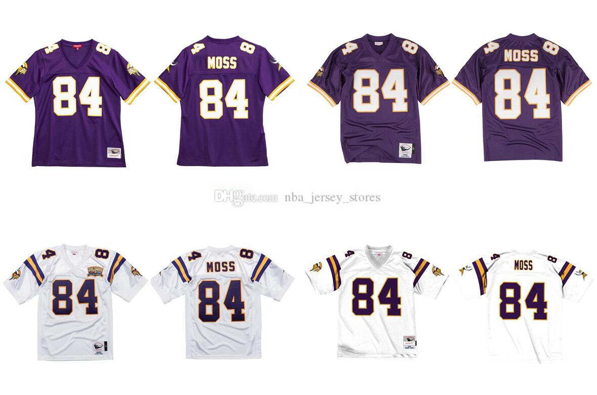 

Stitched football Jersey 84 Randy Moss 1998 Mitchell & Ness retro Rugby jerseys