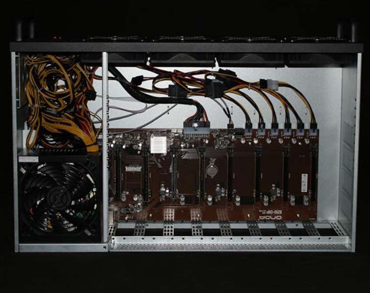 

PC Server Case USB Mining Rig 8 GPU Frame For Onda B250-D8P-D3 8 Card 4U Chassis
