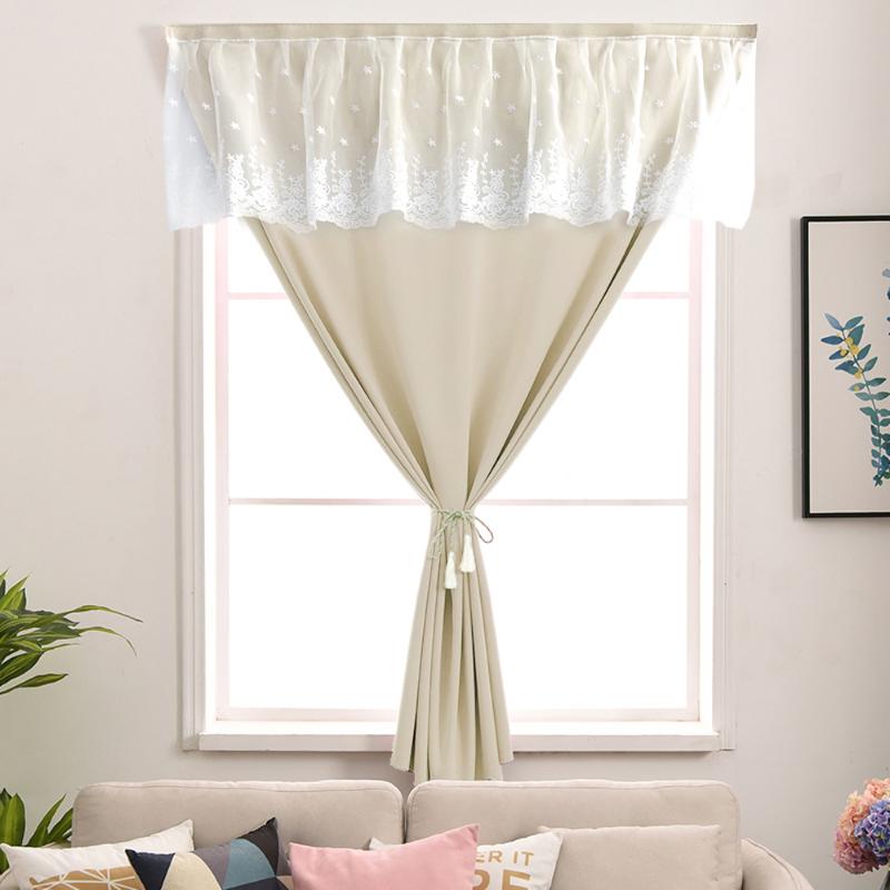 

Curtain & Drapes Beautiful Lace Punch Free Blackout Shading Anti-UV For Living Room Bedroom Window Easy Install