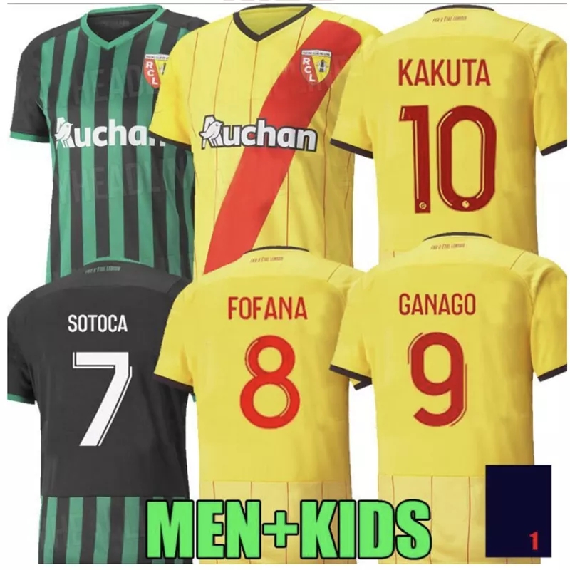 

maillot RC Lens soccer jerseys 21 22 KAKUTA GANAGO SOTOCA FOFANA GRADIT FORTES BANZA CAHUZAC DOUCOURE 2021 2022 Football Shirts Men Kit Kids Kit, 21 22 home