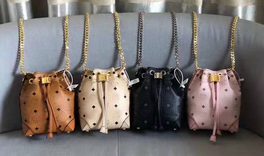 

New top quality fashion bucket bag, designer Korean chain shoulder bag, Pink