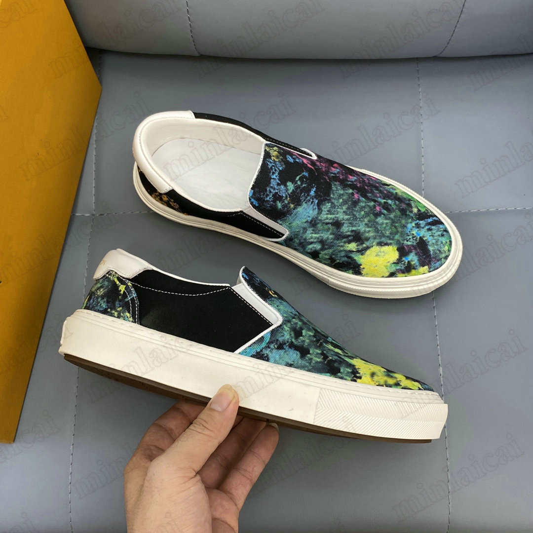 

2021ss TROCADERO Slip-on Sneakers Spotlights Pastel Shoes Monograms Denim Canvas Rubber outsole Flat Designer Mens Trocaderos Platform Casual Shoe, Customize