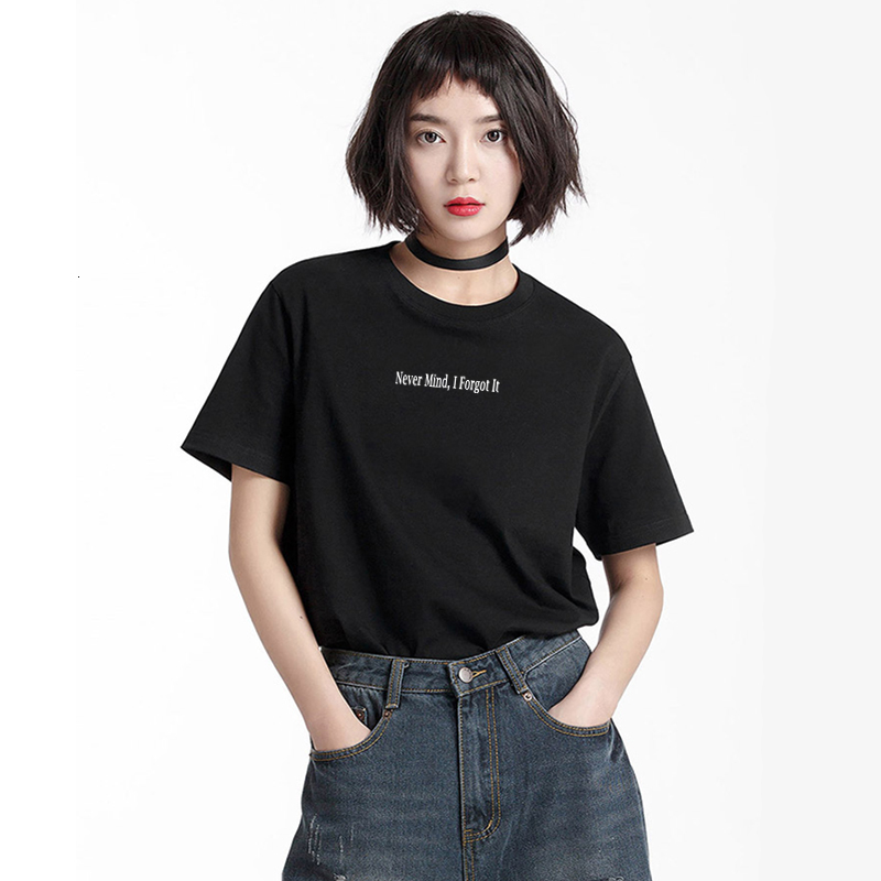 

2021 New Japanese Style Candy Cotton Oversized Tshirts Schoolgirl Summer Kpop The-neck Letter Printing t Black Shirt White Women' Clothes T