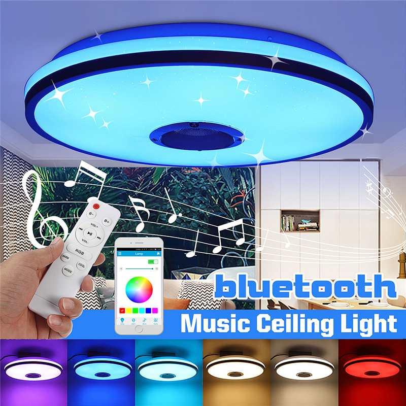 

Modern RGB LED Ceiling Light 220V/85-220V Home Lighting APP Bluetooth Music Bedroom Lamps Smart Lamp+Remote Control Lights
