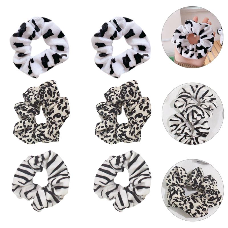 

Pendant Necklaces 6pcs Stylish Hair Rings Ropes Elastic Scrunchies For Women