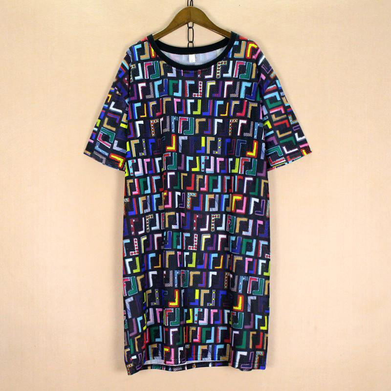 

FF Dresses Women Printed Short Sleeve T shirts Blouse Tee Patchwork Striped Dress womens tshirts shorts shirt letter embroidery, I need look other product