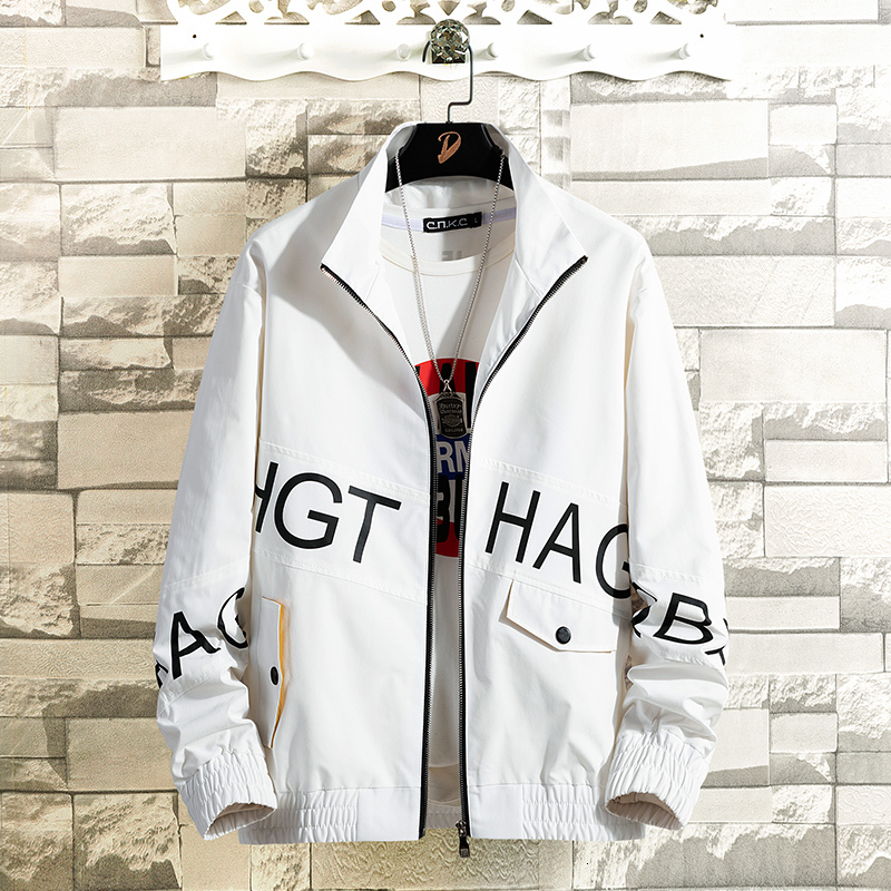

2021 New Autumn Cotton Jacket Slim Casual Baseball Jackets for Stand Collar with Zipper Coat Homme Fashion Men Clothing M-5xl Uoip, Beige