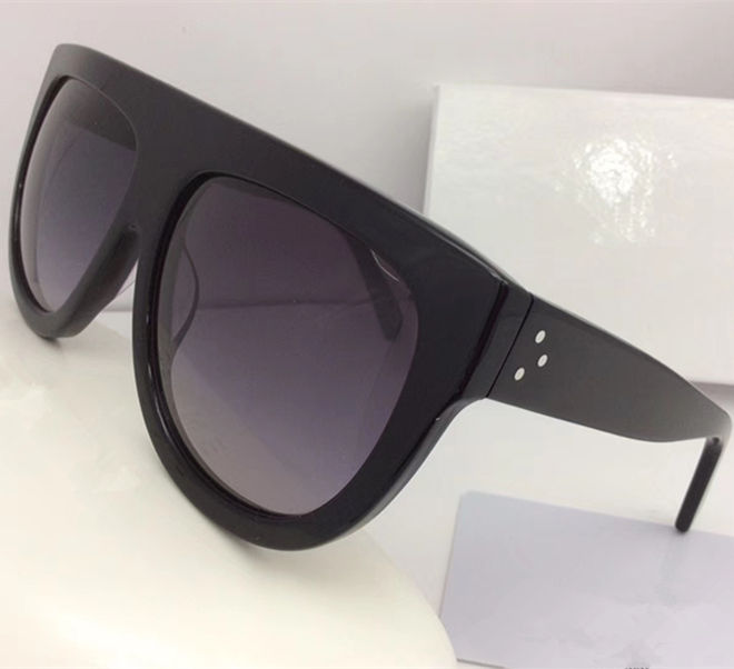 

41026 Vintage Sunglasses Audrey Fashion Women Design Big oval Frame Flap Top Oversized Top Sunglasses Leopard Pc Plank Frame Material