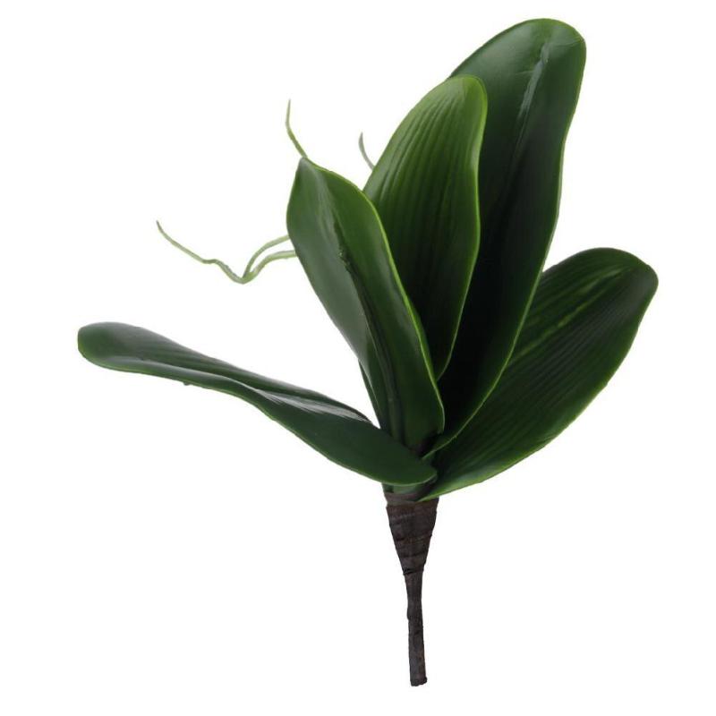 

1 Branch Artificial Butterfly Orchid Leaf Bush Simulation Grass Home Decoration Green, As shown