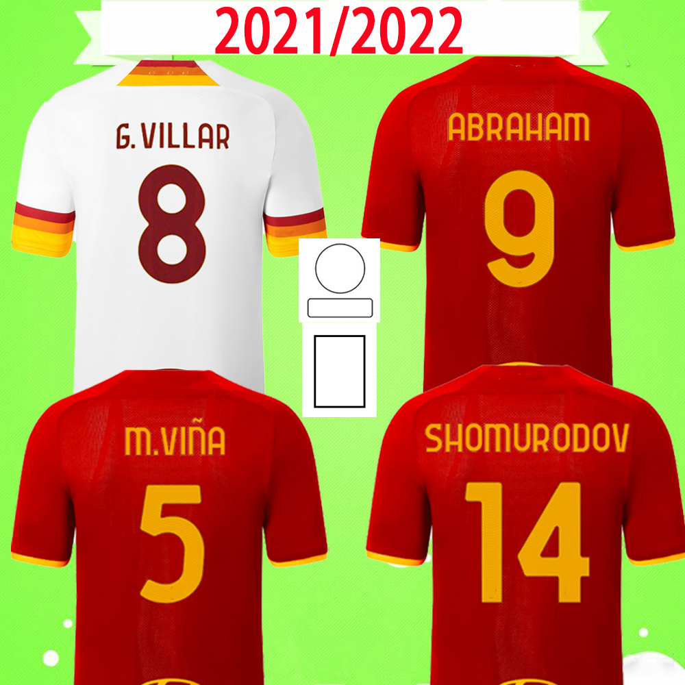 

2021 2022 soccer jerseys mens home away third fourth abraham roma shomurodov veretout zaniolo 21 22 spinazzola football shirts ibanez m.vina, Black;yellow