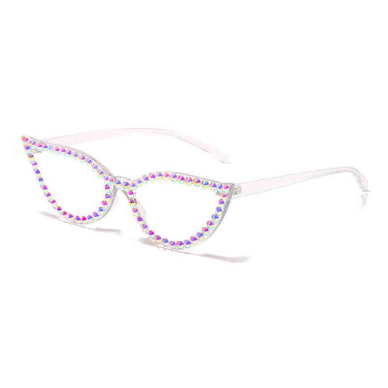 

Clear Glass Bricks Glass Frame Women Sunglass Shad Eyewear Nice Street Protect Trending ProductCWT8