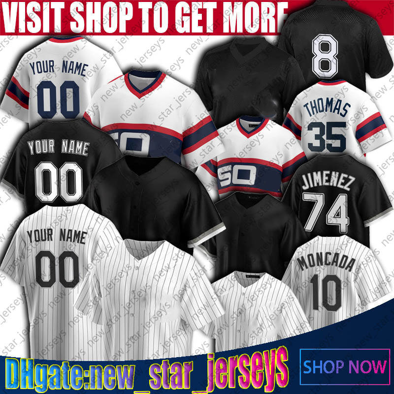 

74 Eloy Jimenez Chicago Custom Baseball Frank Thomas Yoan Moncada Jerseys Liam Hendriks Bo Jackson Jersey Jose Abreu Luis Robert Jerseys, Nk custom (baiw)