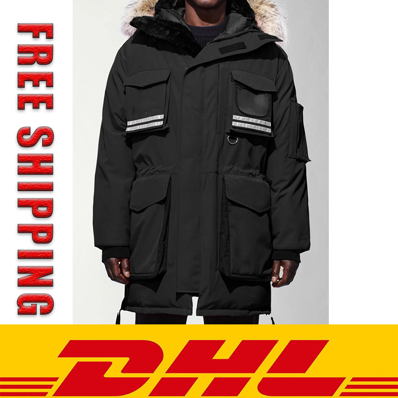 

Freeshiping Colours Snow Mantra Down Jackets With Coyote Fur Trim Keep Warm Men Goose Down Parkas 100% Nylon Lining, As pic