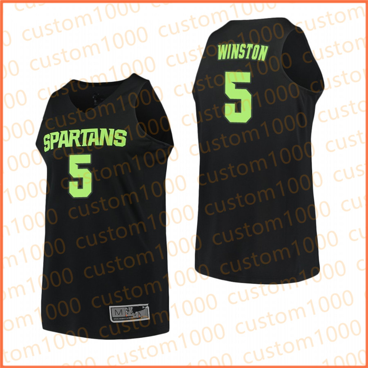 

cassius-winston-michigan-state-spartans -5-black-college-performance-jersey