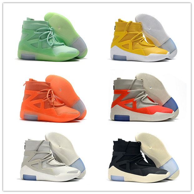 

2021 New AIR FEAR OF GOD 1 Mens Fashion High Quality Basketball Shoes Black White 22 Colours Full Palmar Air Cushion Casual Sneakers Shoes