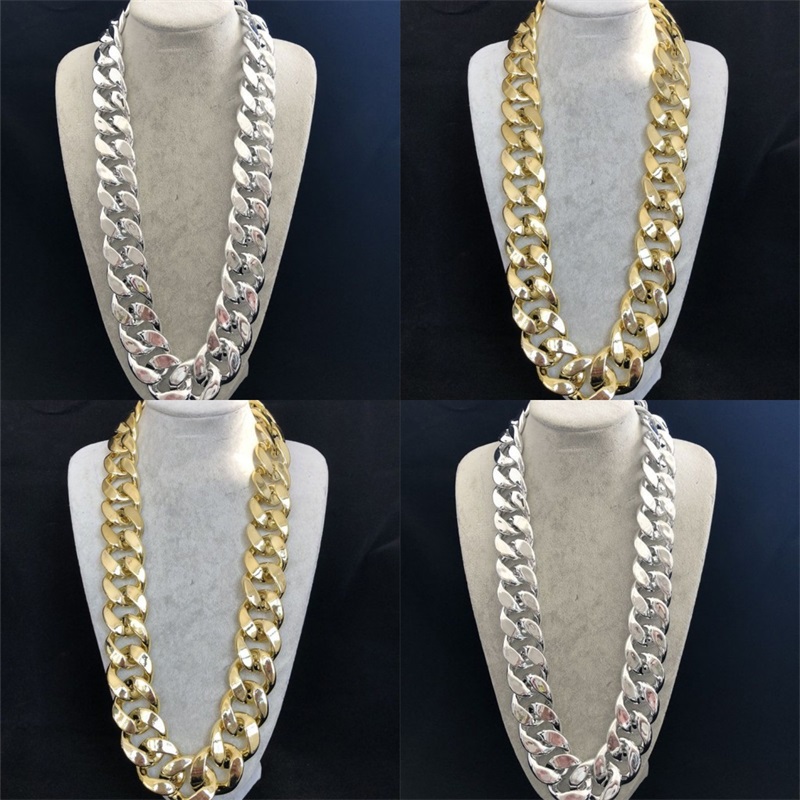 

Curb CCB Cuban Link Chain Hip Hop Mens Thick Long Designer Necklace Fashion Big Chunky Vintage Choker Iced Out Rapper DJ Accessories 239 R2