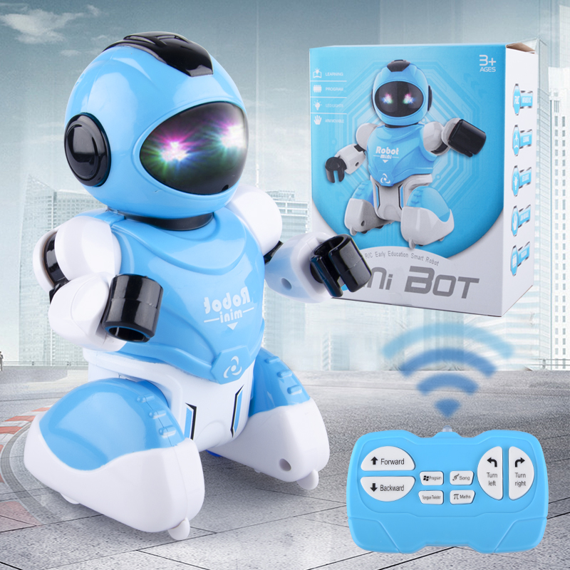 

Hot mini Robot Remote Control Robot Smart Action Walk Singing Dance Action Figure Gesture Sensor Toys Gift for Children, Red original box