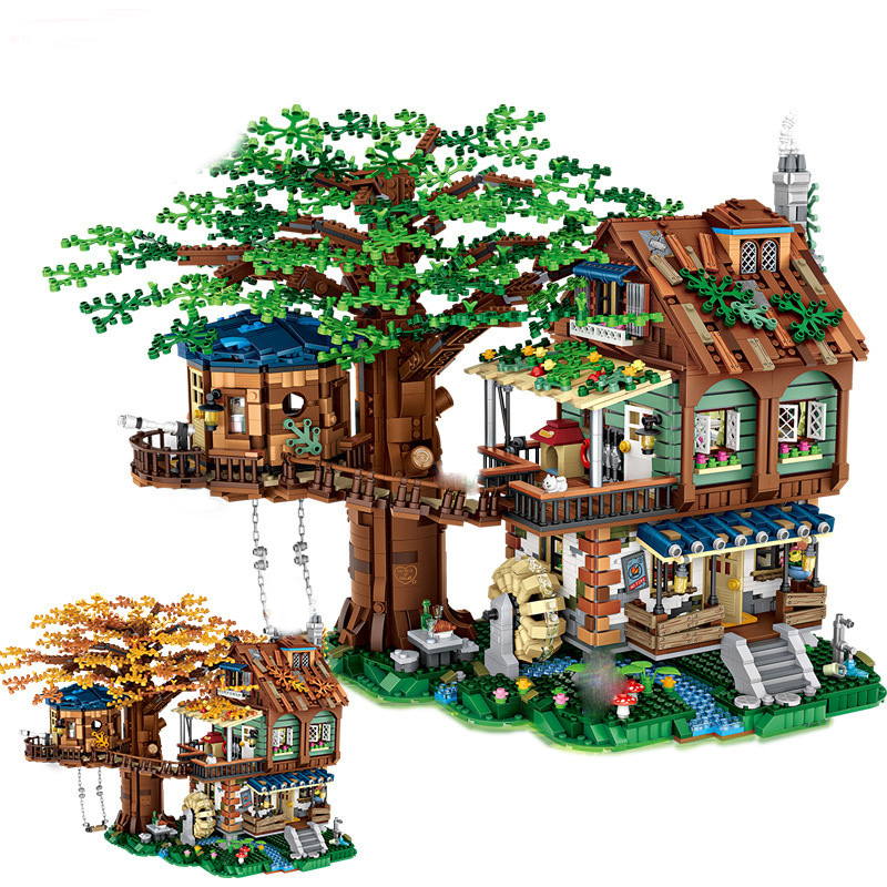 

LOZ 1033 New Product Tree House 4761PCS Mini Building Block Assembly Scene Model Toys For Children Birthday Gift