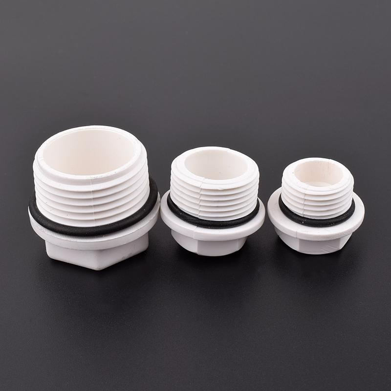 

2-10Pcs 1/2" 3/4" 1'' Inch PVC Male Thread Pipe Plug Micro thread End Caps Garden Irrigation Fish Tank Aquarium Adapter