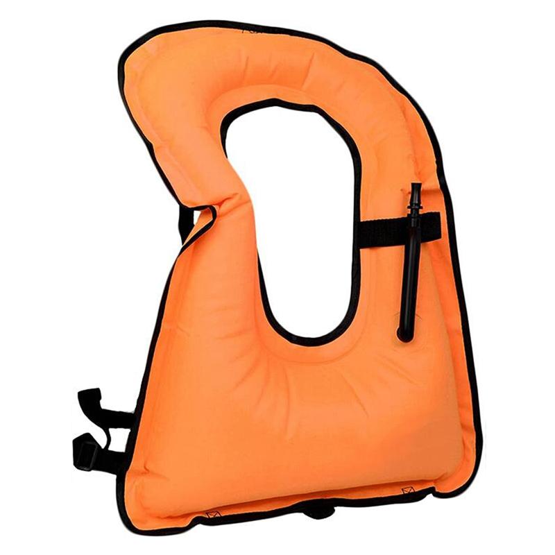 

Yoga Outfit Inflatable Snorkel Vest For Adults, Adjustable Snorkeling Jackets Safety (Up To 100 Lbs Loading)