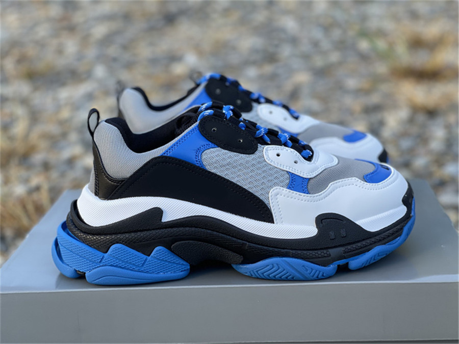 

2021 triple s men women designer casual shoes platform sneakers 17FW paris white blue black grey mens womens trainers sports shoe with original box size 36-45, Customize
