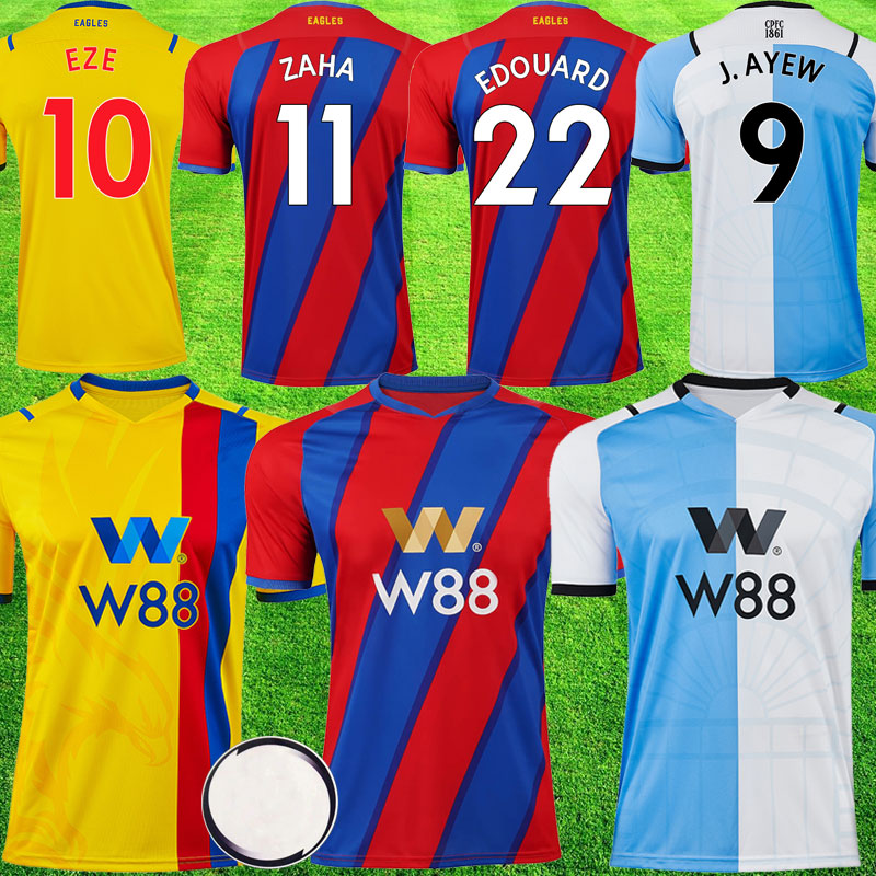 

21 22 soccer jerseys 2021 2022 ZAHA MILIVOJEVIC J. AYEW SAKHO Equipment EDOUARD TOWNSEND MEYER SCHLUPP GALLAGHER Men kids kits thailand quality football shirt, Home
