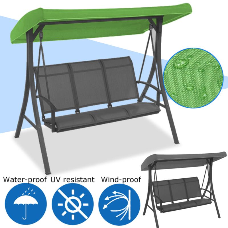 

191x120x23cm Canopy Waterproofed Swing Chair Tent Sunshade Camping Swing Roof Replacement Garden Supplies Fabric Sun Shade, Green
