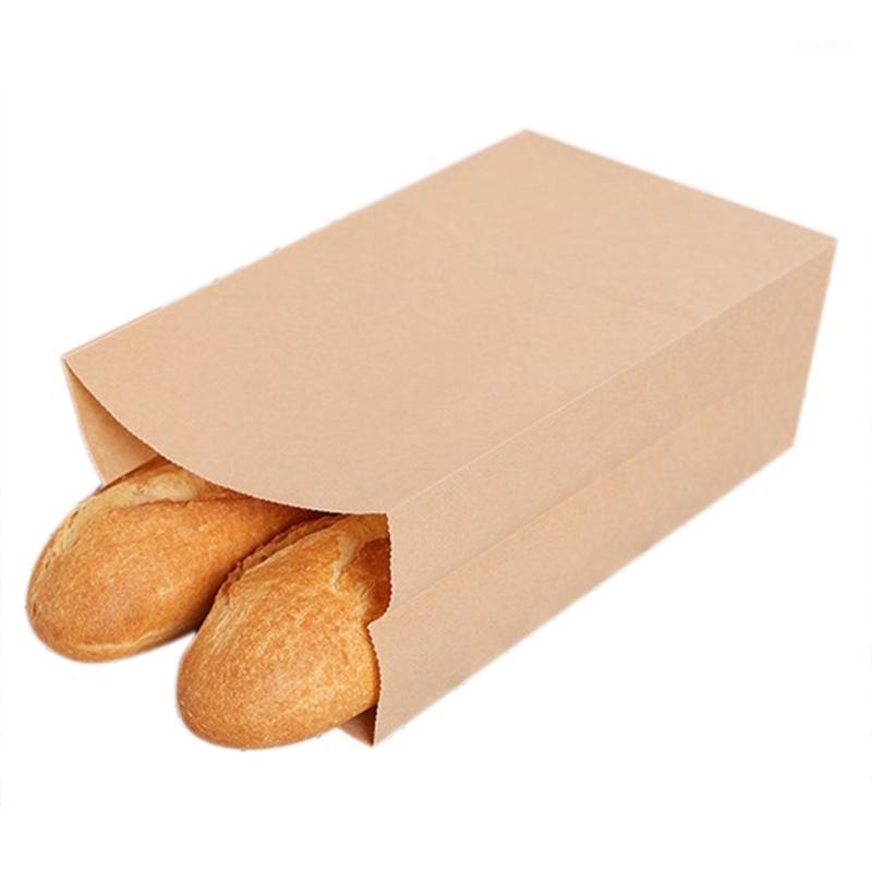 

Gift Wrap 50pcs Kraft Paper Bags Food Tea Small Bag Sandwich Bread Party Wrapping Takeout Eco-friendly