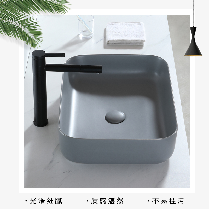 

2021 New Avoid Ash Pots Domestic Balcony Square Bathroom Sink Shampoo Opposite Basin 11jj