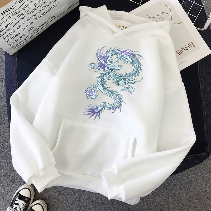

2021 New Cool Dragon Plus Size Print Sweatshirt for Women Oversized Tops Hoody Pullovers Casual Hoodies Harajuku Style Clothes Bh80