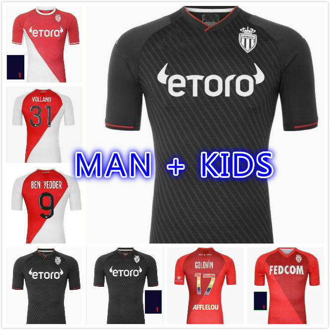 

AS MONACO SOCCER JERSEYS maillots de foot 21 22 Keita BaldE BEN YEDDER GELSON 2021 2022 FABREAGS GOLOVIN men kids Sponsor FOOTBALL SHIRT, Home 1