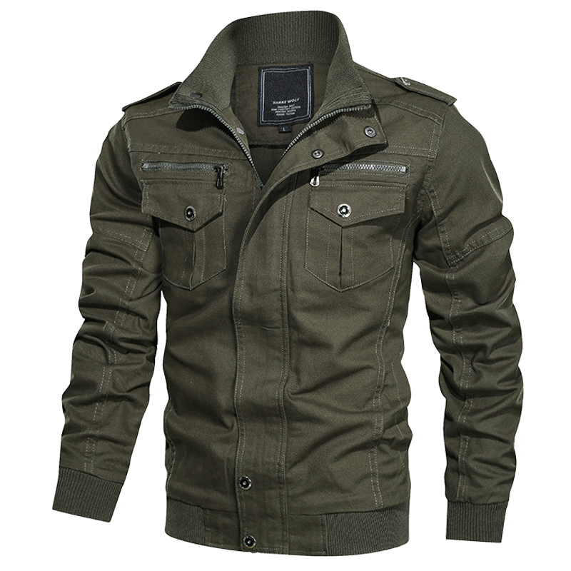 

2021 New Men's Winter Cotton Coat Army Pilot Autumn Male Flight Tactical Jacket Overcoat -5xl Bcfa, Black