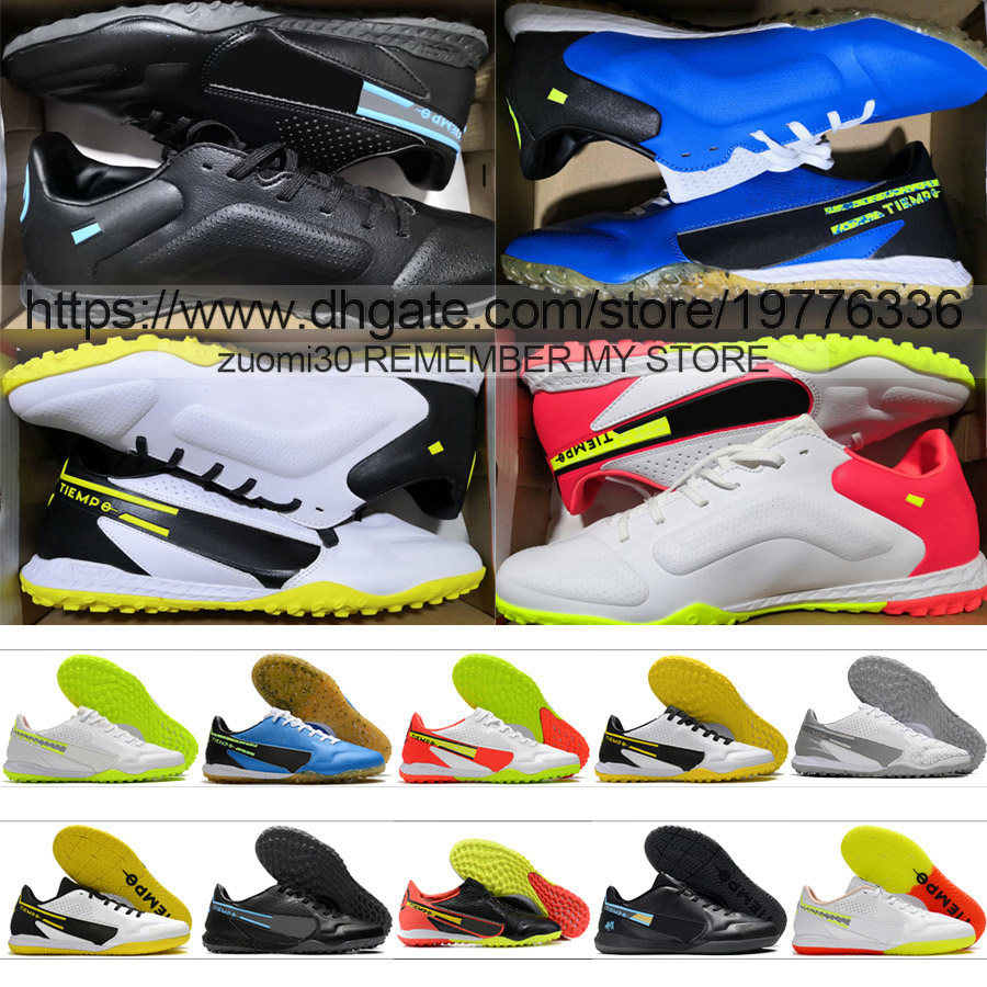 

Send With Bag Football Boots Tiempo Legend IX 9 Pro TF IC Soccer Shoes For Mens Indoor Turf Cleats White Orange Silver Yellow Black Blue botas de futbol Size EUR39-46, Shoes original box