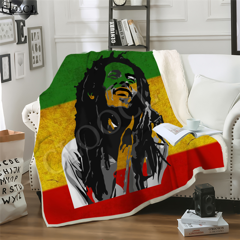 

CLOOCL Hot Jamaica Reggae LegendarySinger Bob Marley 3D Print Harajuku Air Conditioning Blanket Sofa Teens Bedding Throw Blanket Plush Quilt