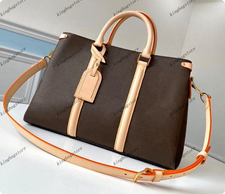 

Totes Quality BB Leather Bags M44815 High M44816 Shoulder Soufflot With Genuine MM Canvas Handles Handbags Strap Dust Bag BOX Omqhe, M44815 w29xh19xd10cm