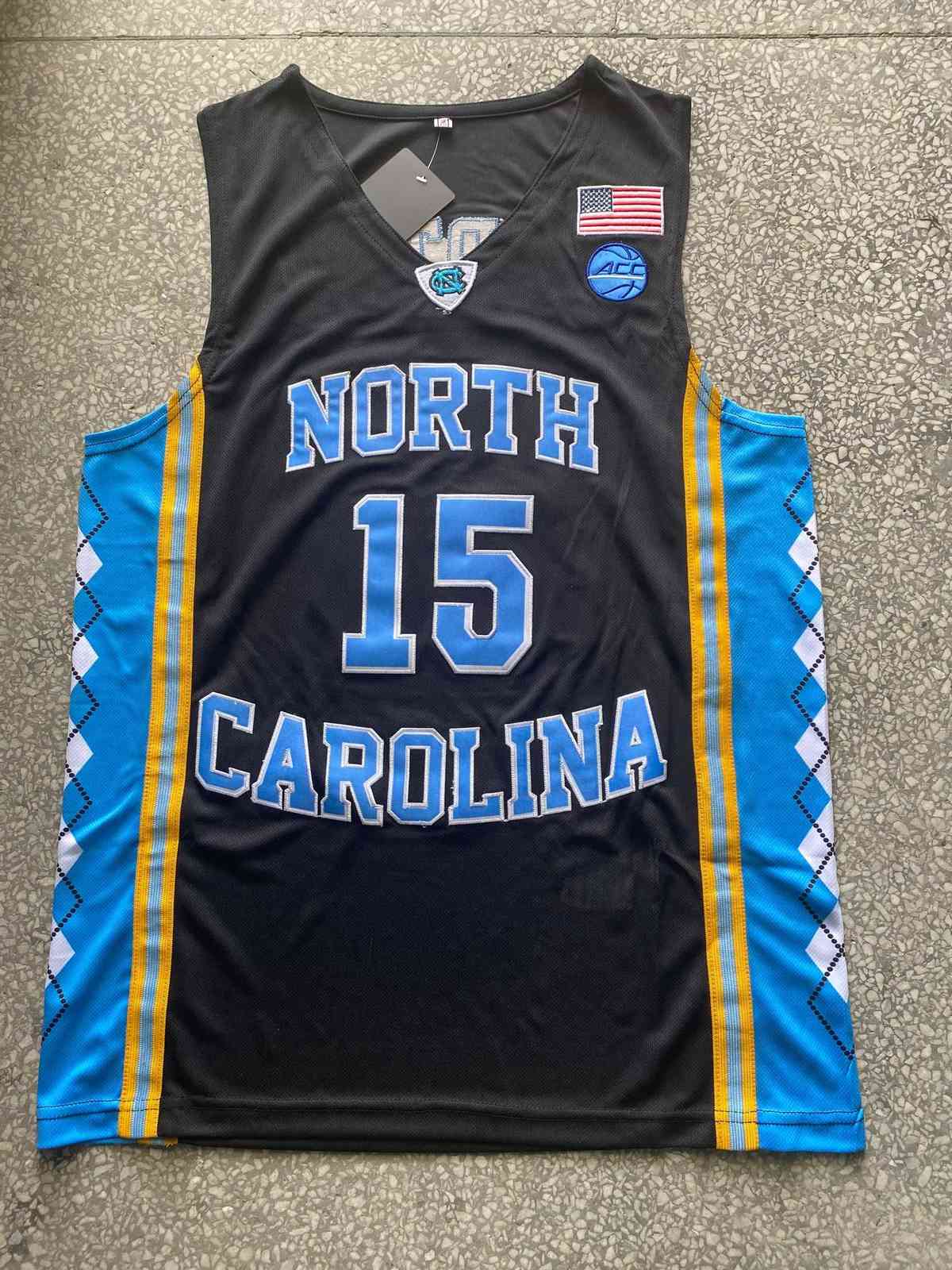 

Vince Carter #15 Mainland High School Jersey NCAA Basketball North Carolina State Tar Heels 15 UNC Jerseys, Picture