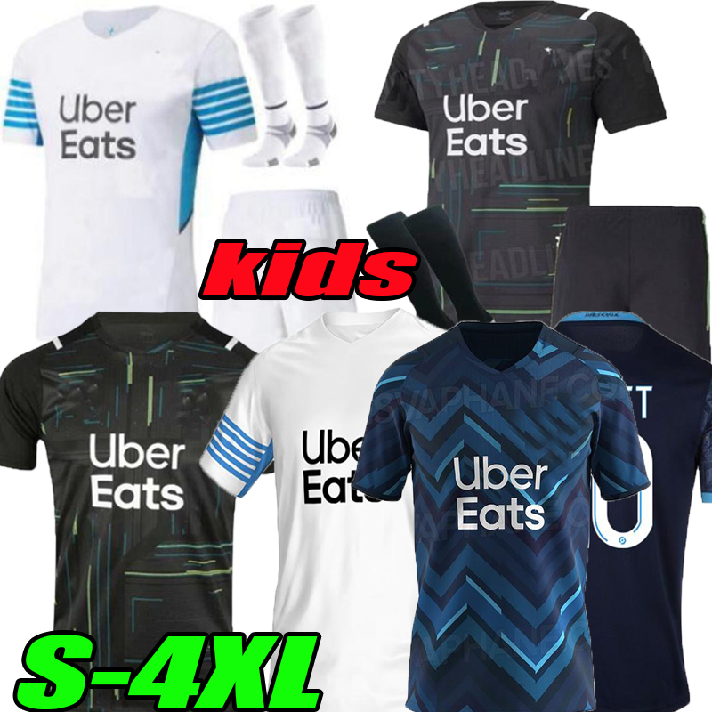 

S-4XL Olympique de Marseille away Mandanda Soccer jersey 2021 2022 OM Maillot Foot PAYET THAUVIN BENEDETTO jerseys 20 21 22 MILIK goalkeeper shirts Men+Kids, 2018home