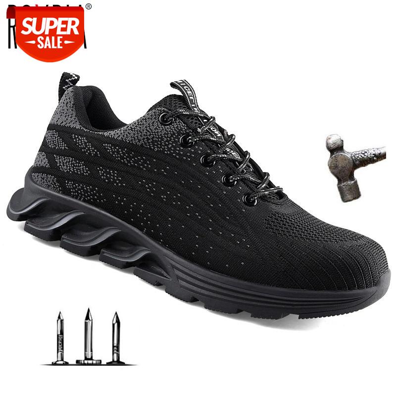 

Drop shipping Steel Toe Work Safety Shoes Pig skin for Men Women anti-impact Construction shoes Plus size 37-48 RXM656 #yi32