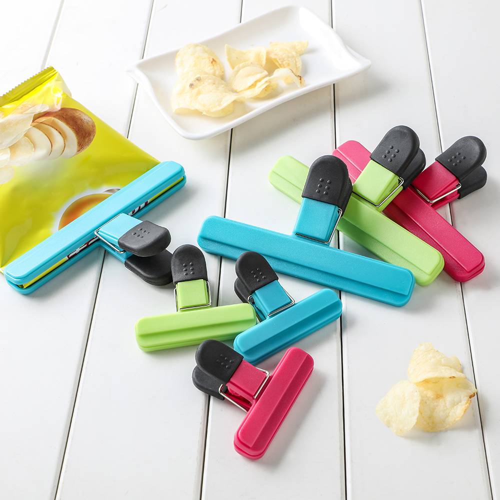 

9/12pcs Food Snack Storage Seal Sealing Bag Clips Kitchen Tools Sealer Clamp Food Bag Clips Home Food Close Clip