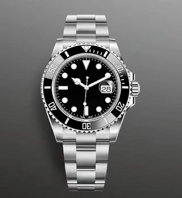 

2021 top sale New Mens Watch Green Ceramic Bezel Sapphire Glass Black Dial Automatic Mechanical Stainless Steel Male Wrist watches, Slivery;brown