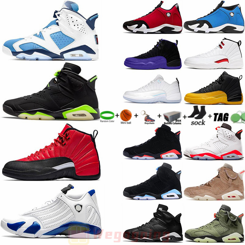 

12 12s Jumpman University Blue Mens Basketball Shoes Flu Game Royal 6 6s Gold Hoops UNC Black Cat British Khaki 14s 14 Men Sports Sneakers Trainers us 13