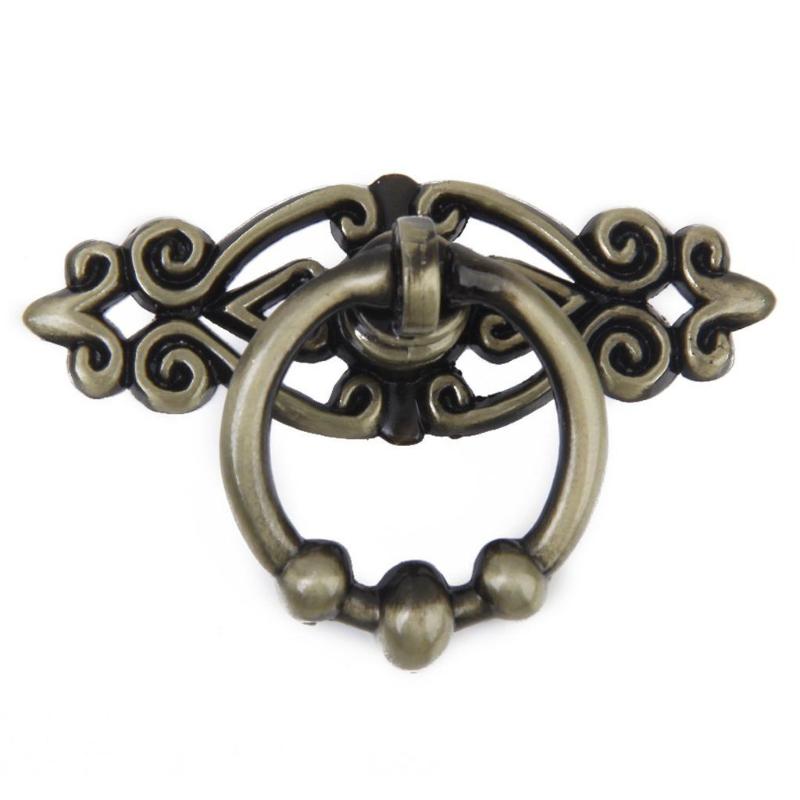 

Furniture Accessories Hand Grip Handles Chinese Retro Style Single Hole Pulling Hardware Vintage Ring